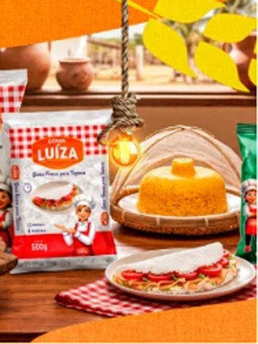 Produtos Massas Luíza na mesa nordestina